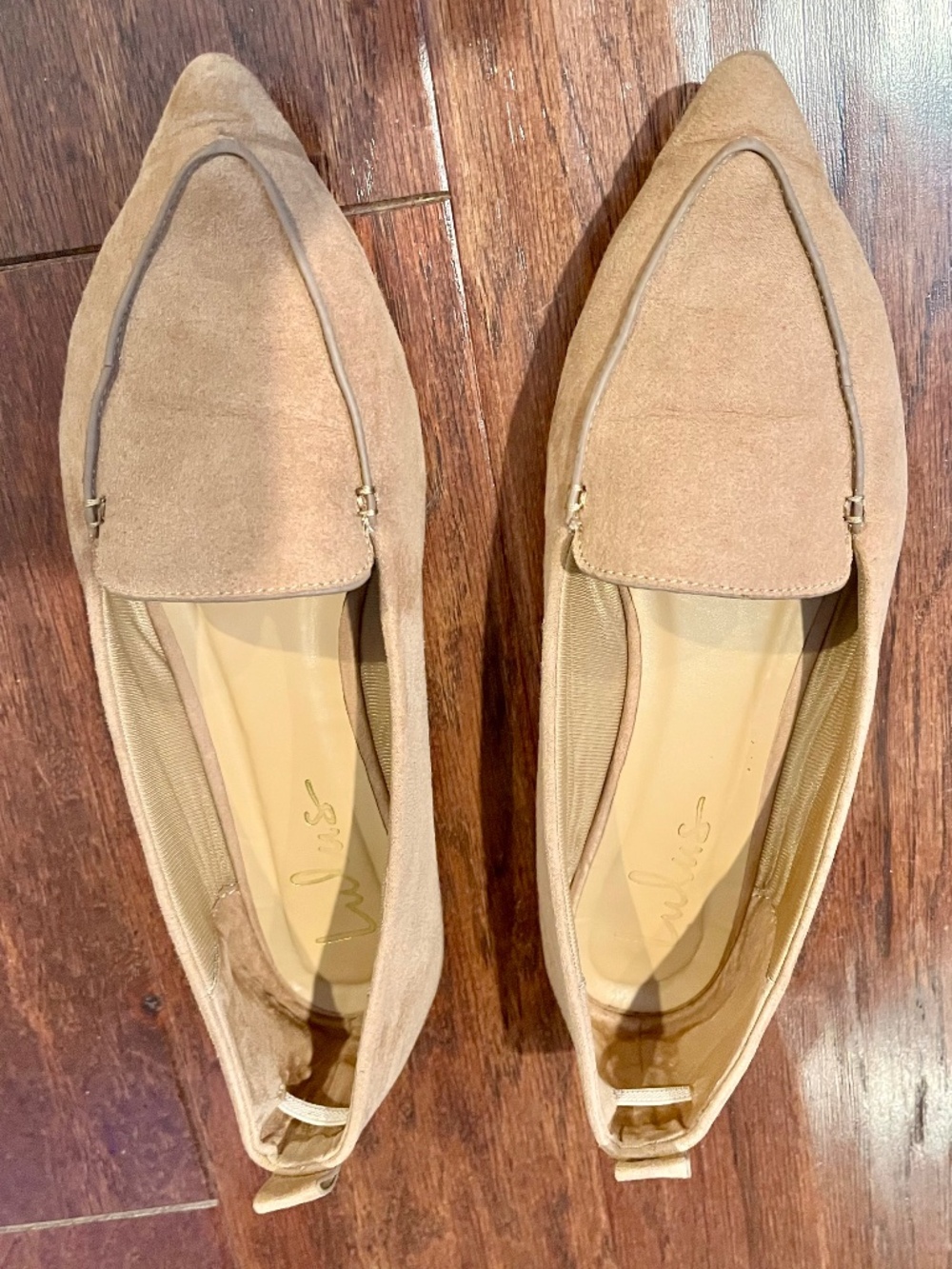 Lulus Tan Loafer Flats sz 8.5